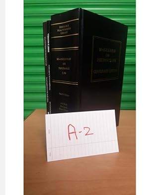 MacGillivray on Insurance Law 12th Ed Edited by: Nicholas Legh-Jones, John Birds,...