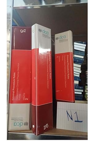 Criminal Procedure Rules Consolidated Criminal Practice Direction Forms Looseleaf...