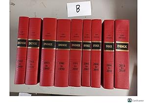 Law Reports Index 1951 to 2015 Full Set of 8 Volumes
