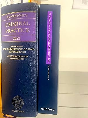 Blackstone's Criminal Practice 2023 (Hardback) With Supplement