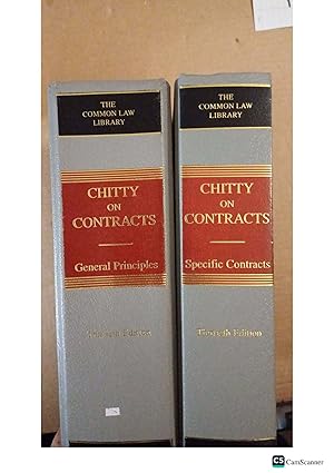 Chitty on Contracts 30th Ed Vol 1 & 2 The Common Law Library Full Set