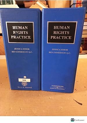 Human Rights Practice Looseleaf 2 Vols Updated Till 2019 By Simor And Emmerson