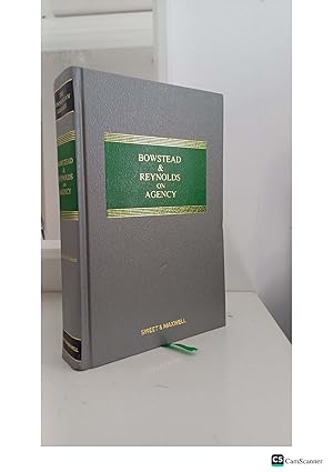 Bowstead And Reynolds On Agency 19th Ed