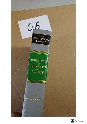 Bowstead And Reynolds On Agency 19th Ed