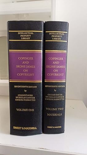 Copinger and Skone James on Copyright 17th ed Vol 1 And 2 Complete Set