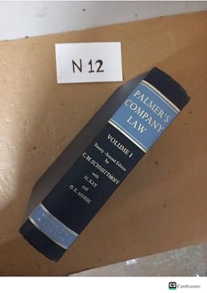 Palmer's Company Law 22nd Ed By Schmitthoff And Morse