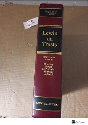 Lewin On Trusts 18th Ed By Mowbray And Tucker With Supplements