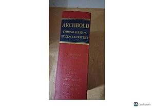 Archbold Criminal Pleading Evidence And Practice 42nd Ed By Mitchell And Richardson