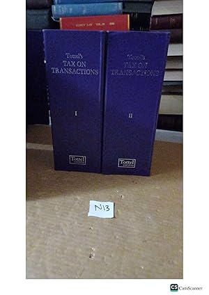 Tottel's Tax On Transactions Looseleaf 2 Vols Updated Till 2016 By Robert...