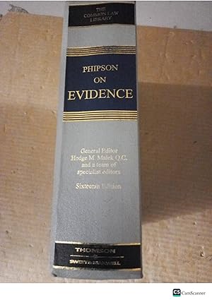Phipson On Evidence 16th Ed By Hodge Malek
