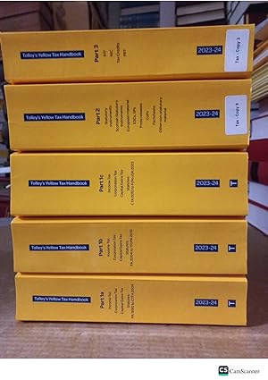 Tolley's Yellow Tax Handbook 2023-24 By Anne Redston Complete Set of 5 Vols