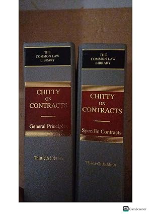 Chitty On Contracts 30th Ed 2 Vols General Principles And Specific Contracts