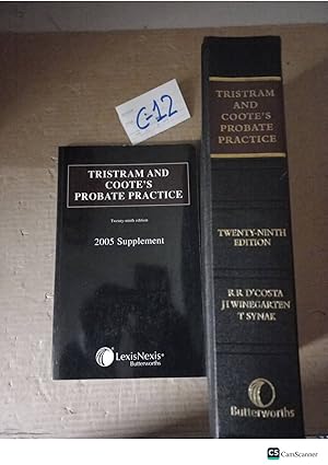 Tristram And Coote's Probate Practice 29th Ed With Supplement By D'Costa...