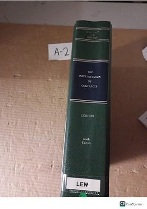 The Interpretation Of Contracts 6th Ed By Lewison