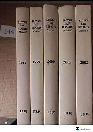 Lloyd's Law Reports Medical 1998-2002 Complete Set