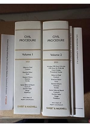 Civil procedure 2023 Vol 1, 2 The White Book Service with Supplements