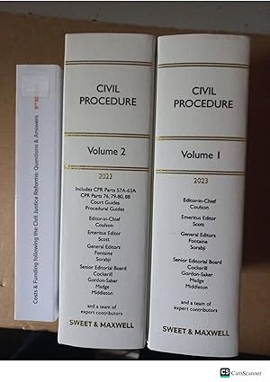 Civil Procedure 2023 Vol 1 And 2 With Questions Answers The White Book Service