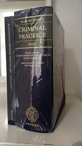 Blackstone's Criminal Practice 2024 with Supplement By David Ormerod