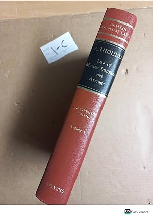 Arnould Law Of Marine Insurance And Average 16th Ed