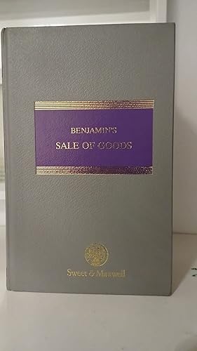 Benjamin's Sale Of Goods 4th Ed Sweet And Maxwell The Common Law Library