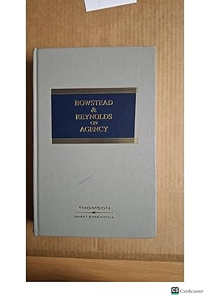 Bowstead And Reynolds On Agency 18th Ed Sweet And Maxwell The Common Law Library``