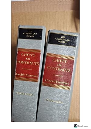 Chitty On Contracts 30th Ed Volume 1 And 2 Sweet And Maxwell The Common Law...
