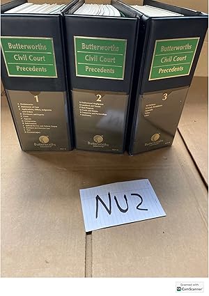 Butterworths Civil Court Precedents Looseleafs Set Of 3 Volumes