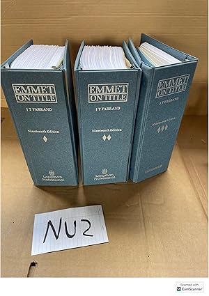 Emmet On Title 19th Ed Looseleafs Set Of 3 Volumes By J T Farrand Updated Till...