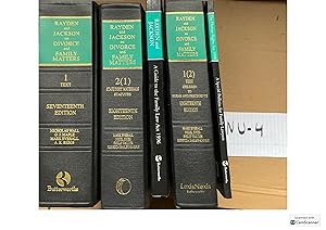 Rayden And Jackson On Divorce And Family Matters 18th Ed Volume 1, 1(2) And...