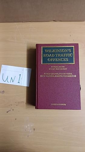 Wilkinson's Road Traffic Offences 29th Ed By Kevin McCormac And Nick Watson...
