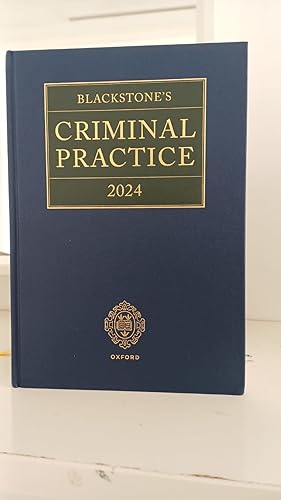 Blackstone's Criminal Practice 2024 (Hardback) Like New Condition