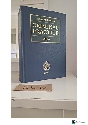 Blackstone's Criminal Practice 2024 By David Ormerod And David Perry