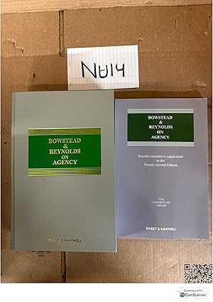 Bowstead And Reynolds On Agency 22nd Ed With Supplement Sweet And Maxwell The...