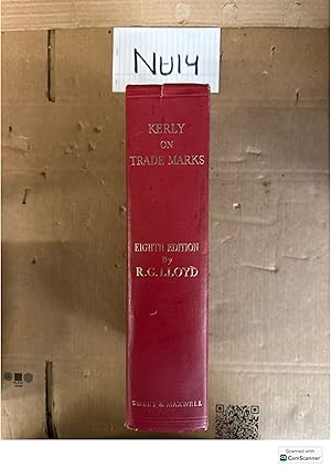 Kerly On Trade Marks 8th Ed By G. Lloyd And E. Bray Sweet And Maxwell