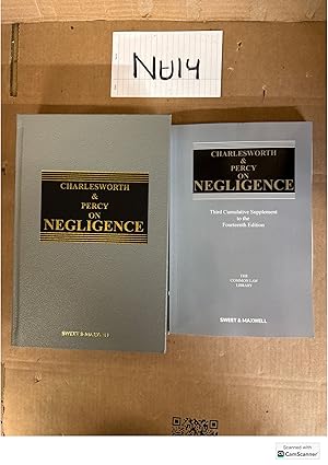 Charlesworth And Percy On Negligence 14th Ed With Supplement Sweet And Maxwell...