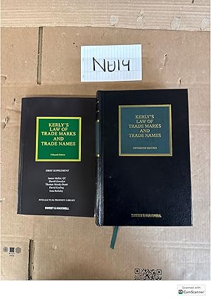 Kerly's Law Of Trade Marks And Trade Names 15th Ed With Supplement By James...