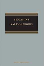 Benjamin's Sale of Goods 10th ed with 2nd Supplement