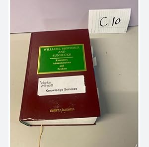 WILLIAMS, MORTIMER AND SUNNUCKS 20th Edition Trusts, Wills And Probate Library...