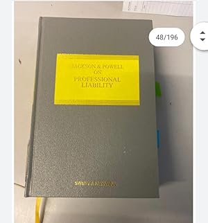 JACKSON & POWELL ON PROFESSIONAL LIABILITY 8th Edition The Common law Library