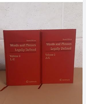 Words and Phrases Legally Defined 4th ed by David Hay Hardback 2 Volumes