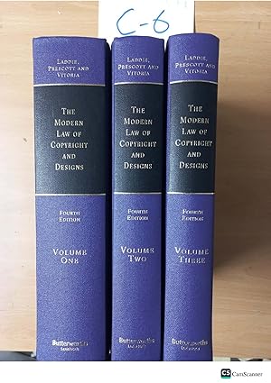 The Modern Law of Copyright and Designs 4th edition Full set of 3 volumes