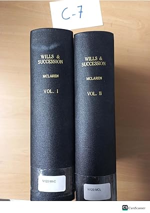 Wills and Succession vol 1, 2 by Mclaren
