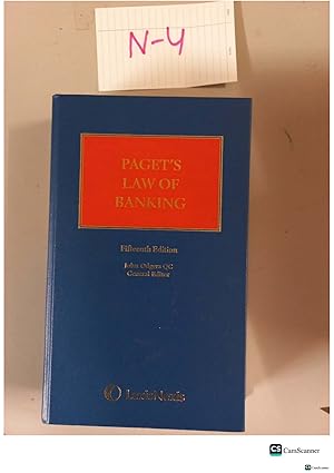Paget's Law of Banking 15th edition by John Odgers QC