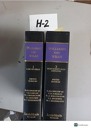 Williams On Wills 9th Ed Vol 1 And 2 By Barlow And Sherrin
