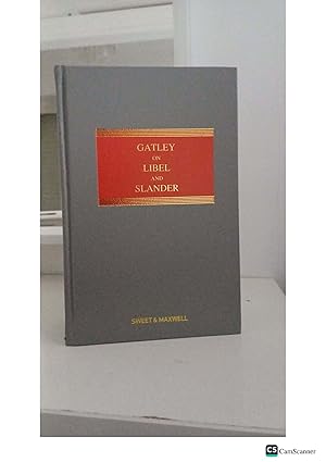 Gatly On Libel And Slander 12th Ed