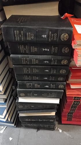 Halsbury's Statutes of England 2nd Edition Complete Set 50 Volumes