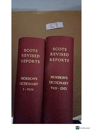 Scots Revised Reports Morison's Dictionary Complete Set