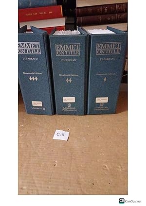 Emmet On Title 19th Ed Looseleaf 3 Vols Updated Till 2021 By J T Farrand