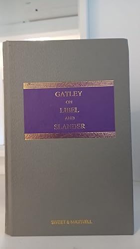 Gatley On Libel And Slander 11th Ed