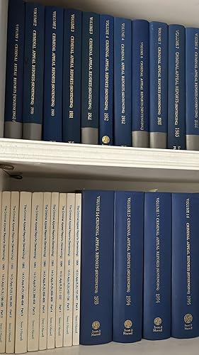 Criminal Appeals Reports Sentencing 1980 To 1997 Some Vols Missing List Attached
